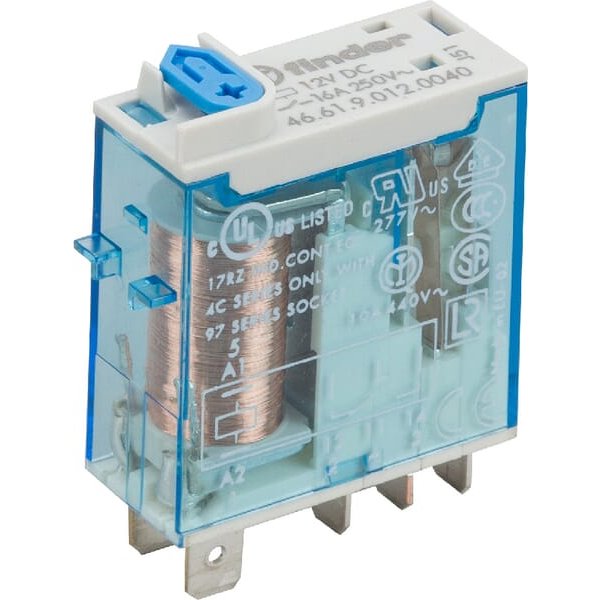 Finder Relay 1CO 16A 12VDC 466190120040