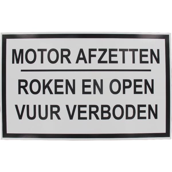 Unbranded Sign "Motor afzetten " WB3199999