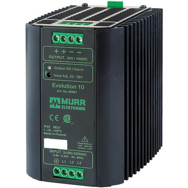 MURR ELEKTRONIK Power supply, 400VAC/24VDC 10A 85001