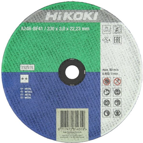 HiKOKI Metal cutting disc 230x3mm 752515