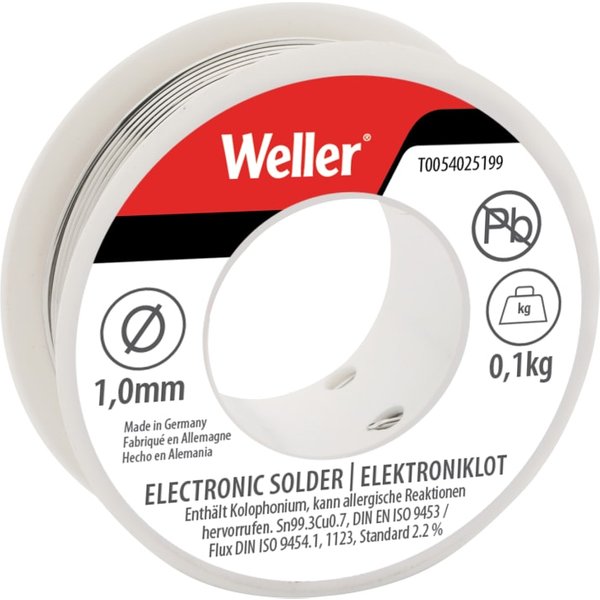 Weller EL99/1-100 Lead-Free Solder 1.0 mm T0054025199N