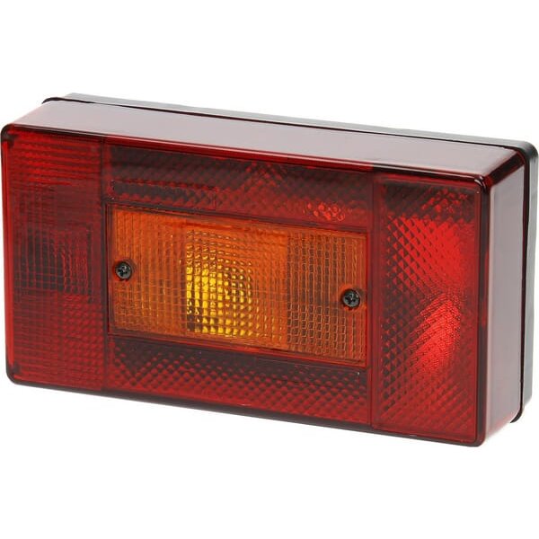 Ajba Rear light RH rectangular, 12V, red/amber, bolt on, 190x52x100mm, LA35004