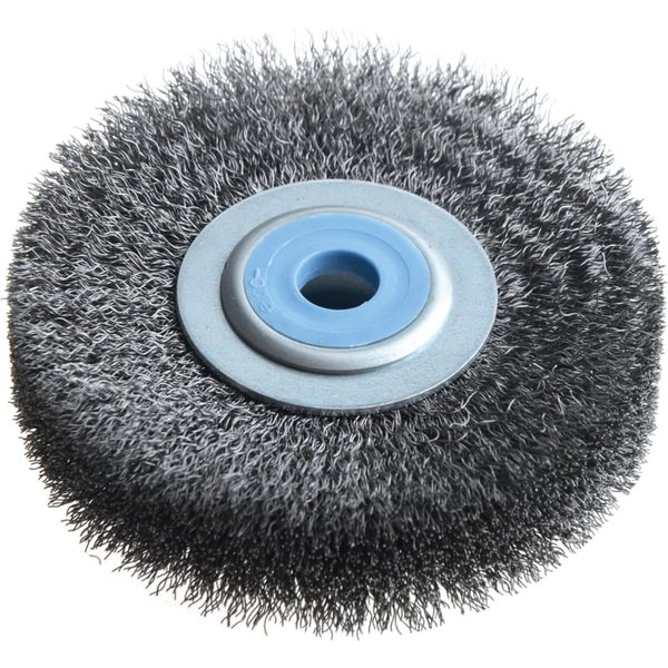 Lessmann Wheel Brush 80 mm x 18–20 mm, 10 mm Bore, Steel Wire 312.142