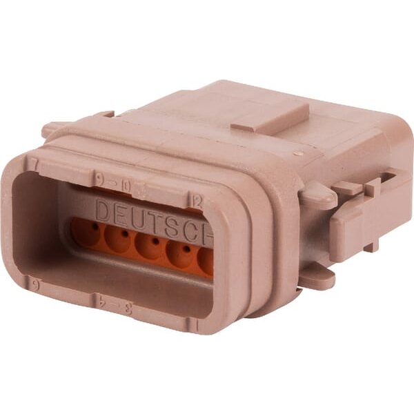 TE Connectivity DEUTSCH Plug housing male, grey, 12 poles Series DTM (1x), Deutsch DSDTM0612SDE007