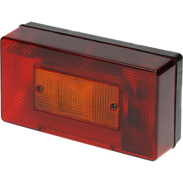 Ajba Rear light LH rectangular, 12V, red/amber, bolt on, 190x52x100mm, LA31005