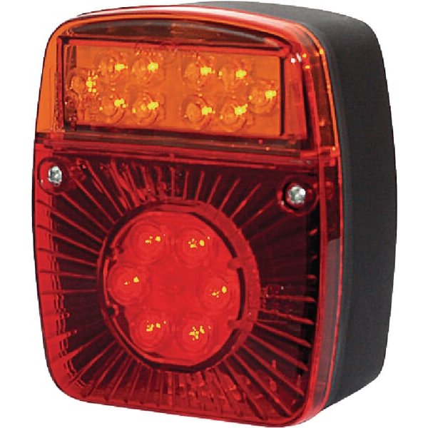 Kramp Multifunction rear light LED, square, 12-24V, 121x101x56mm, LA40021