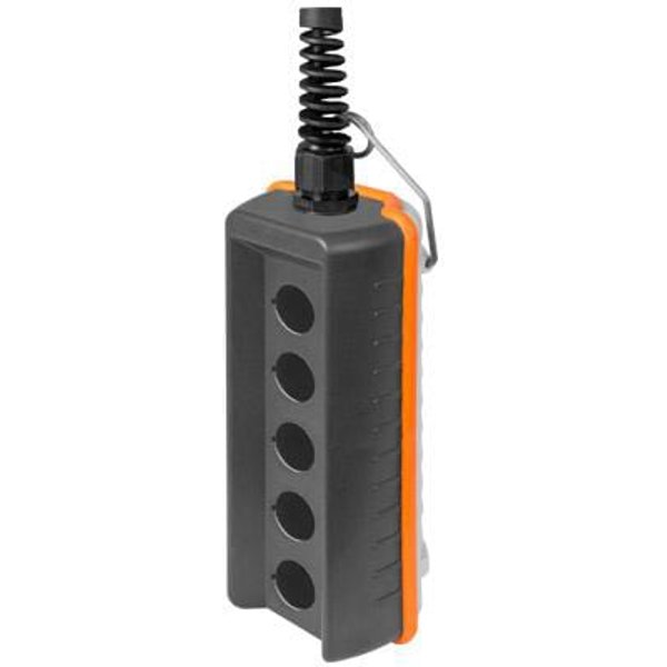 New-Elfin Pendant push-button station, remote control, 5 holes, grey 080R200P5