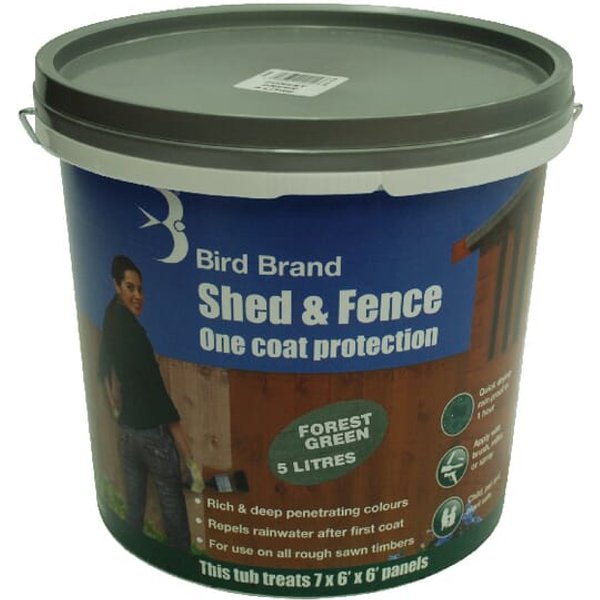 Bird Brand Shed and fence forest green 5L WP1862