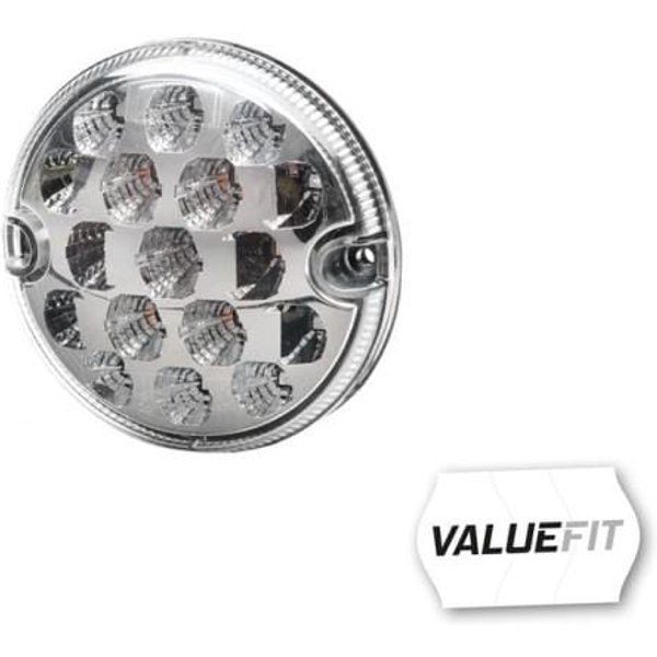 Hella ValueFit Rear light LED, round, 10/30V, transparent, bolt on, diameter 95mm, 17 LED's, 2SD357028001