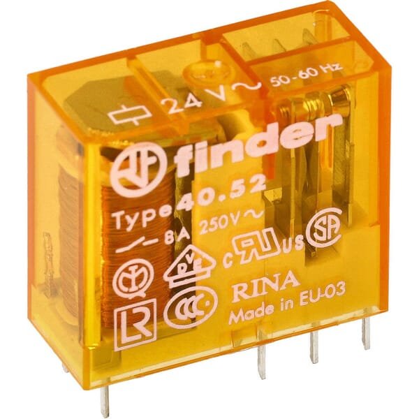 Finder Relay 2W 8A 24V AC 405280240000