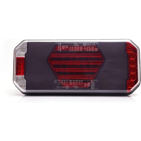 Kramp Multifunction rear light LED, right, red/orange/white, 12-24V, 236x104x40.5mm LA40110R