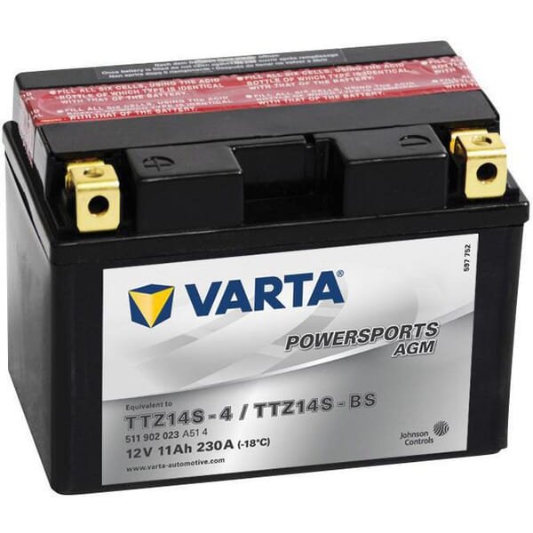 VARTA Battery 12V 11Ah 230A AGM Powersports 511902023I314PS