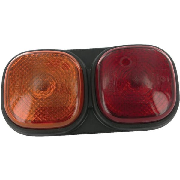 Britax Rear light rectangular, 12/24V, red/amber, bolt on, 223x112x57mm, L1201LB
