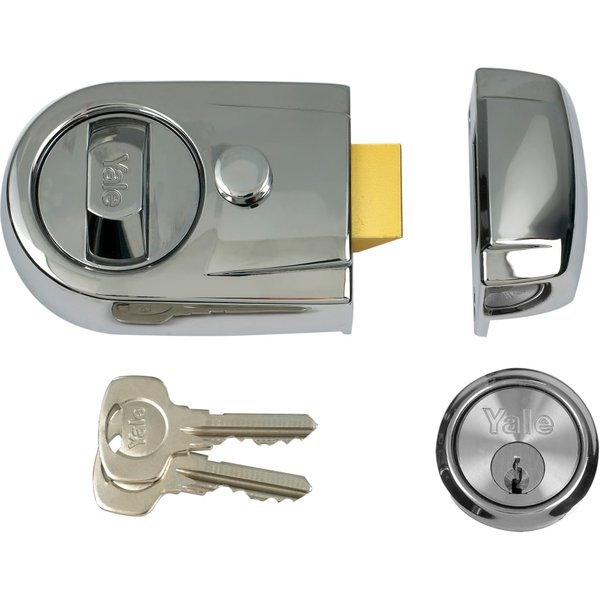 Yale Y3 Nightlatch 60mm Backset Polished Chrome P-Y3-CH-CH-60