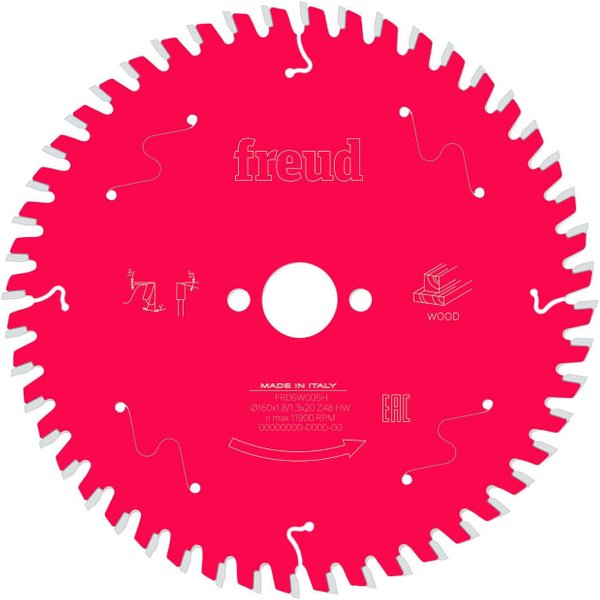 Freud Wood Circular Saw Blade 160 mm x 48T F03FS09680