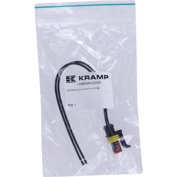 Kramp Set of Superseal 2 pin connectors plug pre-wired 20cm female LA89006W20KR