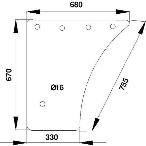 Kramp Door glass Lower 247811030111N