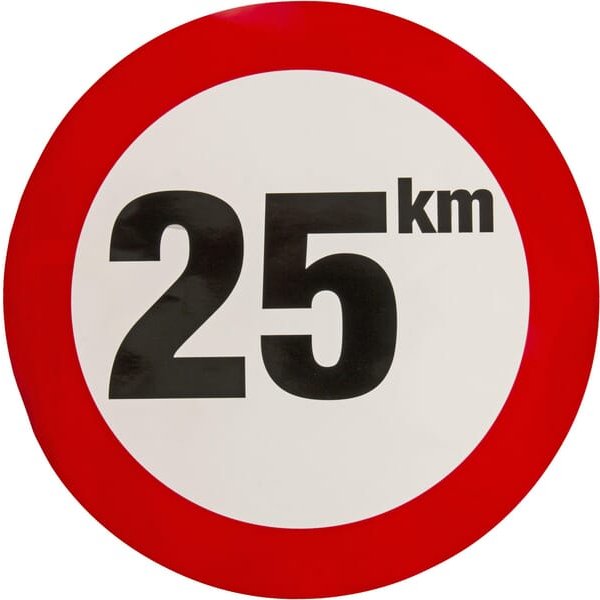 Unbranded Sticker prohibition sign speed limit: 25km/h WB2501