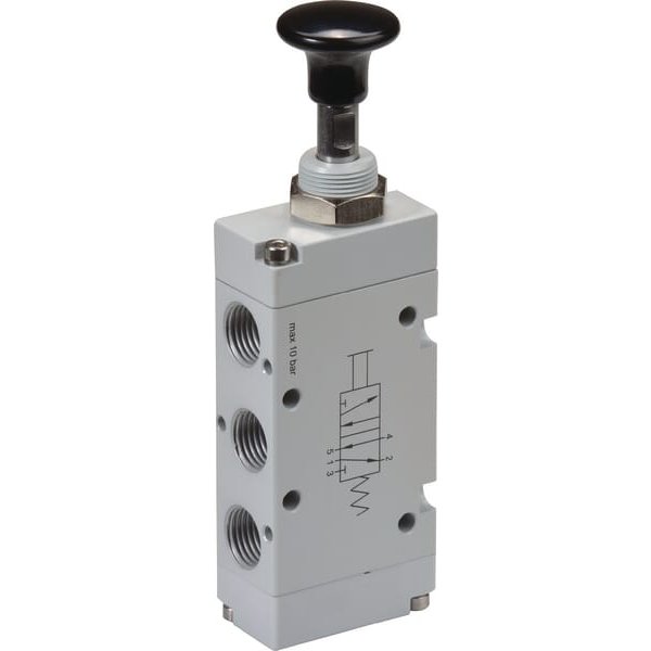 Kramp Lever valve 5/2-button 1/8" MAB52B18