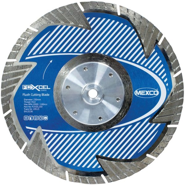 MEXCO FCXCEL Grade Flush Cut Diamond Blade 230 x 22mm FCXCEL23022