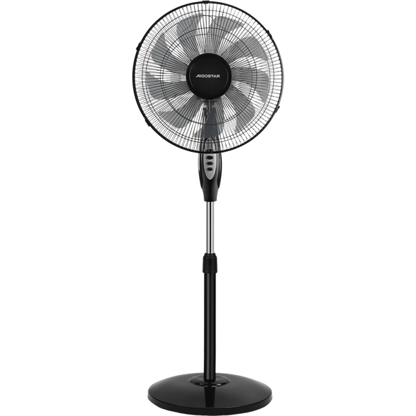 Aigostar Lanikai - Ventilador De Pie, 16 Pulgadas, 9 Aspas, 3 Velocidades, Negro-image