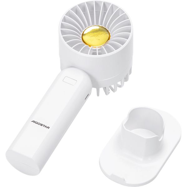 Ventilador De Mano, 2,7 Pulgadas, 7 Aspas, 3 Velocidades, 500 Mah, Blanco-image