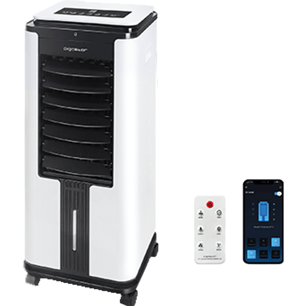 Aigostar Elsa Smart - Climatizador Evaporativo, Con Mando A Distancia Y ConexióN Wifi, 75W, 3 Modos Y 3 Velocidades. Panel TáCtil, Oscilante, Temporizador 12 Horas, 7L De DepóSito, 2 Cajas De Hielo-image