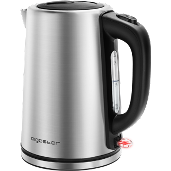 Aigostar 3000W Calentamiento RáPido Hervidor De Agua EléCtrico, Acero Inox, 1,7 Litros, Libre De Bpa, Base 360º, Filtro Antical, Apagado AutomáTico-image