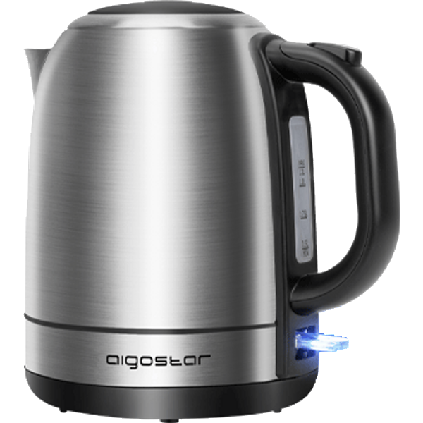 Aigostar Aiden - Hervidor De Agua EléCtrico PequeñO, 1,2 Litros, 2200 Watios, Acero Inoxidable, Libre De Bpa, EbullicióN RáPida, Apagado AutomáTico Y ProteccióN Contra La EbullicióN En Seco, Negro-image