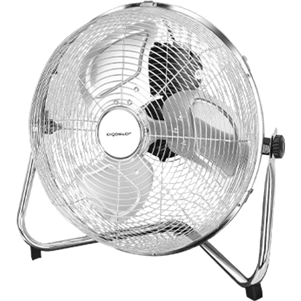 Aigostar Eddie - Ventilador Industrial, 60 W, 3 Velocidades, Ajustable 135º, 3 Aspas MetáLicas, 14" (35Cm Aprox). Motor De Cobre. DiseñO Completo De Metal Cromado. Silencioso.-image
