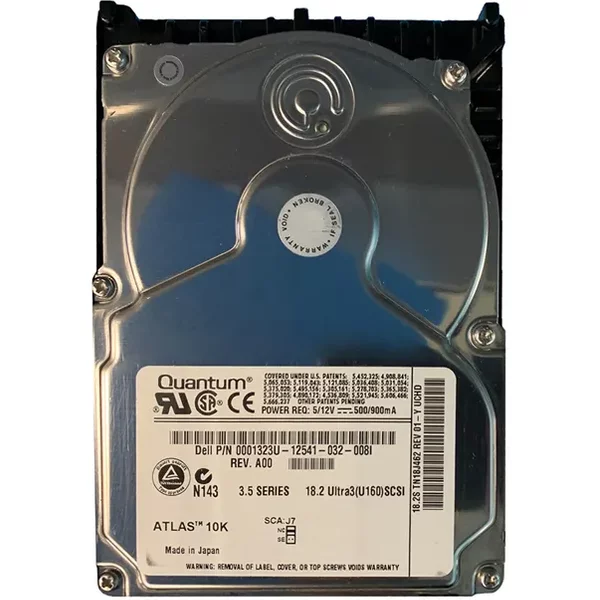 Dell 01323U | 18.2GB 7200RPM Wide Ultra2 Scsi 4MB Cache 80-Pin 3.5-Inch Hard Drive-image