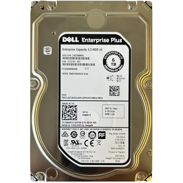 Seagate ST6000NM0095 | Exos 7E8 Series 6TB 7200RPM SAS 12Gb/S 256MB Cache (512E) 3.5-Inch Enterprise Hard Drive-image