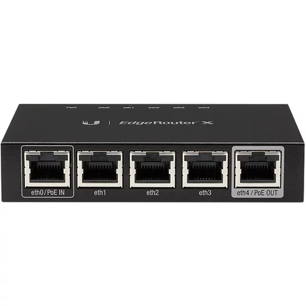 Ubiquiti ER-X | 3 X Ports 1000Base-T + 1 X Port Poe RJ-45 + 1 X Port Poe RJ-45 Pass-Through Advanced Gigabit Ethernet Edgerouter-image