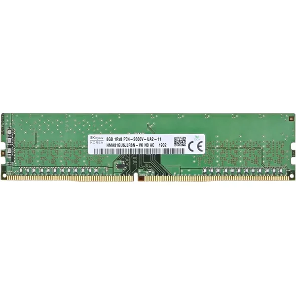 Hynix HMA81GU6JJR8N-VK | 8GB Ddr4-2666Mhz PC4-21300 Non-Ecc Unbuffered Udimm CL19 1Rx8 1.2V 288-Pin Memory Module-image
