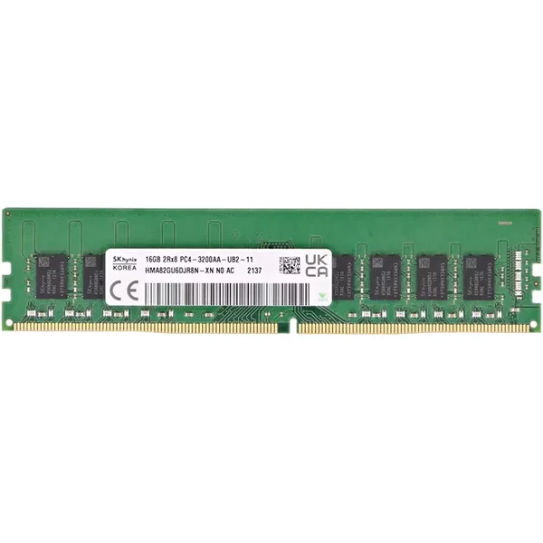 Hynix HMA82GU6DJR8N-XN | 16GB Ddr4-3200Mhz PC4-25600 Non-Ecc Unbuffered Udimm CL22 2Rx8 1.2V 288-Pin Memory Module-image