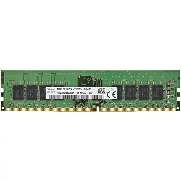 Hynix HMA82GU6JJR8N-VKN0AC | 16GB Ddr4-2666Mhz PC4-21300 Non-Ecc Unbuffered Udimm CL19 2Rx8 1.2V 288-Pin Memory Module-image