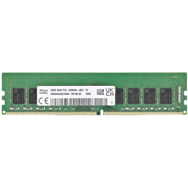 Hynix HMAA4GU6CJR8N-XNN0 | 32GB Ddr4-3200Mhz PC4-25600 Non-Ecc Unbuffered Udimm CL22 2Rx8 1.2V 288-Pin Memory Module-image