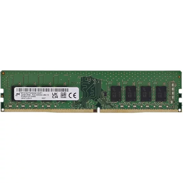 Micron MTA16ATF4G64AZ-3G2F1 | 32GB Ddr4-3200Mhz PC4-25600 Non-Ecc Unbuffered Udimm CL22 2Rx8 1.2V 288-Pin Memory Module-image