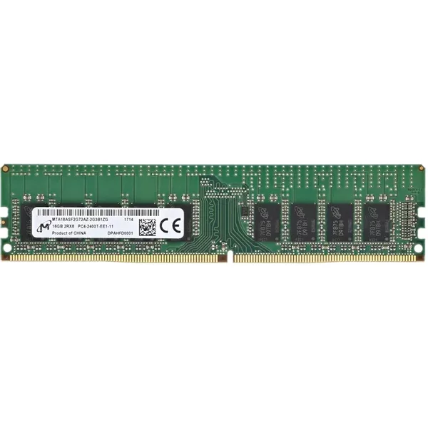 Micron MTA18ASF2G72AZ-2G3B1 | 16GB Ddr4-2400Mhz PC4-19200 Ecc Unbuffered Udimm CL17 2Rx8 1.2V 288-Pin Memory Module-image