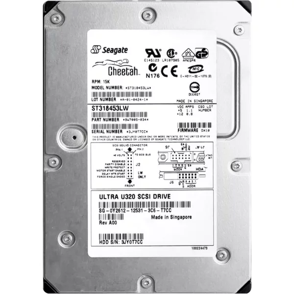 Dell 0Y2612 | 18GB 15000RPM Ultra320 Scsi 8MB Cache 68-Pin 3.5-Inch Hard Drive-image