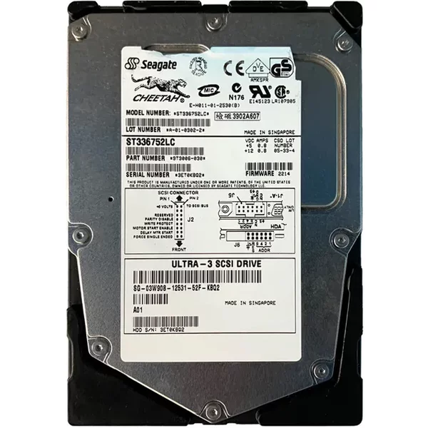 Dell 3W908 | 36GB 15000RPM Ultra160 Scsi 80-Pin 3.5-Inch Hard Drive-image