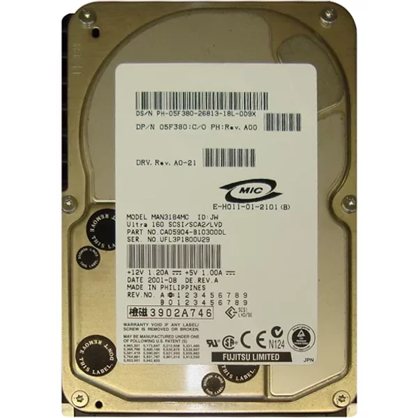 Dell 05F380 | 18.4GB 10000RPM Ultra160 Scsi 8MB Cache 80-Pin 3.5-Inch Hard Drive-image