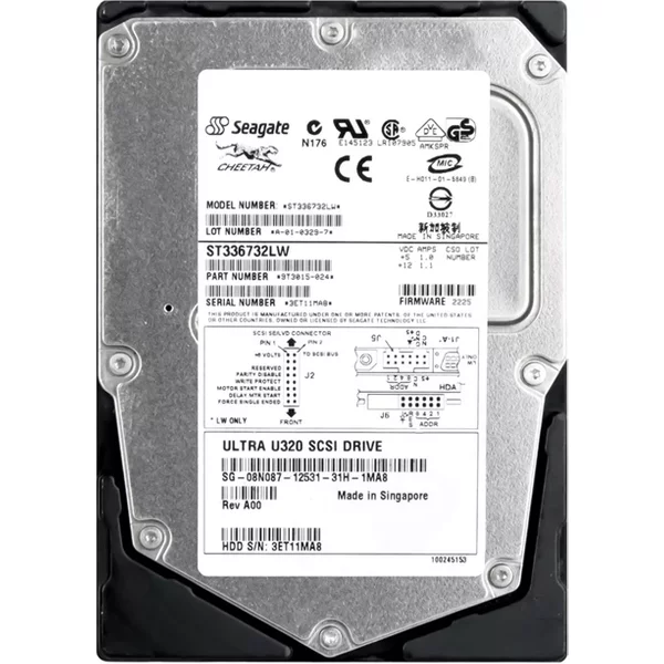 Dell 08N087 | 36GB 10000RPM Ultra320 Scsi 68-Pin 3.5-Inch Hard Drive-image