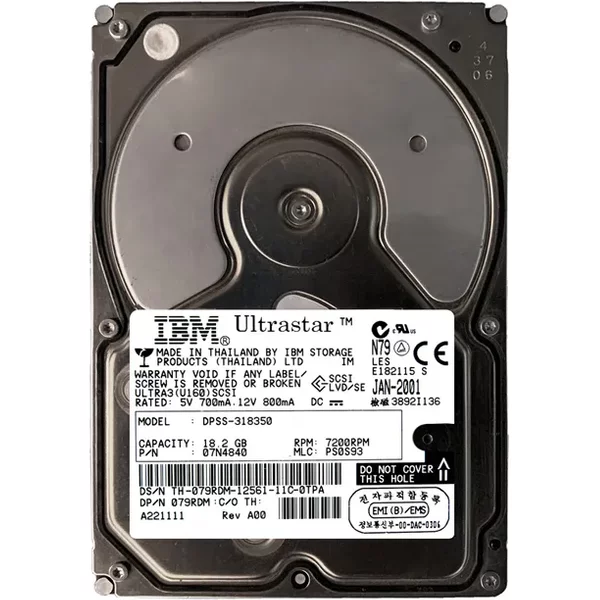 Dell 79RDM | 18.2GB 7200RPM Wide Ultra2 Scsi 1MB Cache 80-Pin 3.5-Inch Hard Drive-image