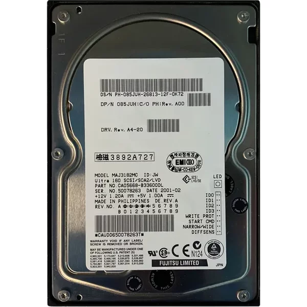 Dell 085JUH | 18GB 10000RPM Ultra160 Scsi 4MB Cache 80-Pin 3.5-Inch Hard Drive-image