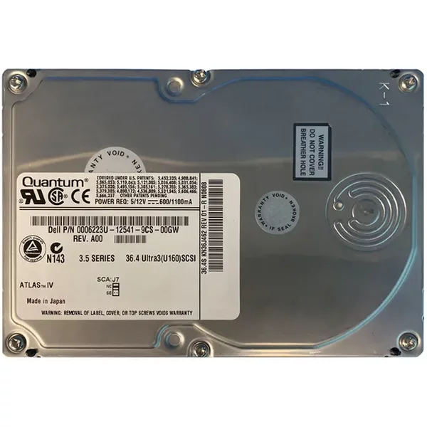 Dell 0006223U | 36GB 7200RPM Ultra-160 Scsi 80-Pin 2MB Cache 3.5-Inch Internal Hard Drive-image