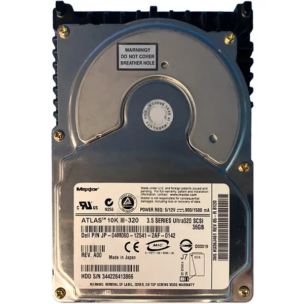 Dell JP-04M060 | 36GB 10000RPM Ultra 320 Scsi 3.5-Inch 8MB Cache Hot Swap Hard Drive-image