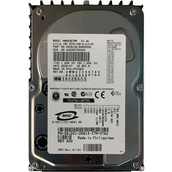 Dell PH-06J201 | 36GB 15000RPM Ultra320 Scsi 3.5-Inch Hard Drive-image