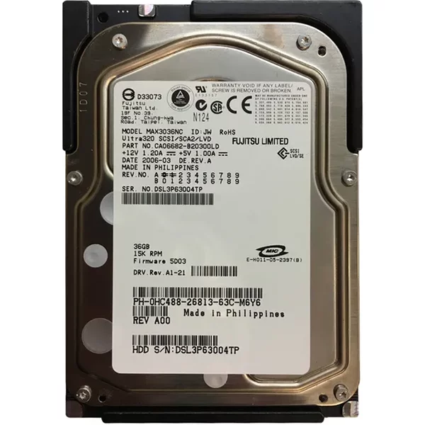 Dell 0HC488 | 36GB 15000RPM Ultra320 Scsi Hot-Pluggable 3.5-Inch Hard Drive For Poweredge Server & Powervault Storage Array-image