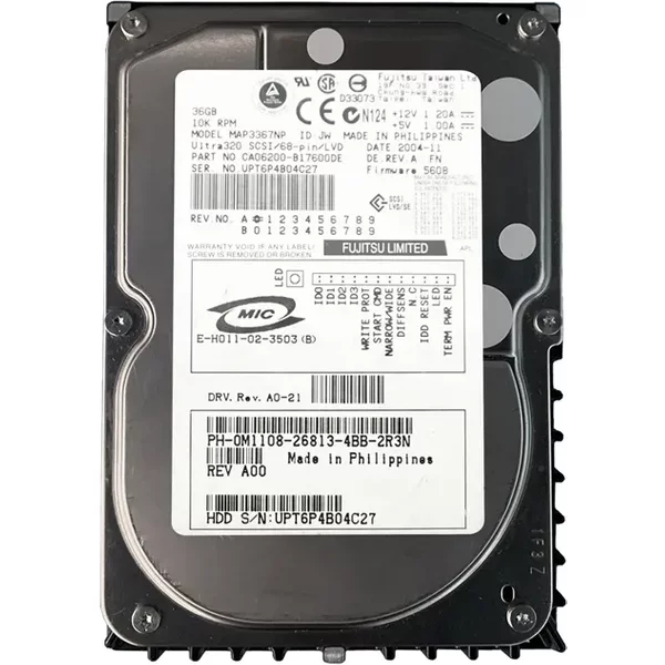 Dell 0M1108 | 36GB 10000RPM Ultra320 Scsi 68-Pin 3.5-Inch Hard Drive-image